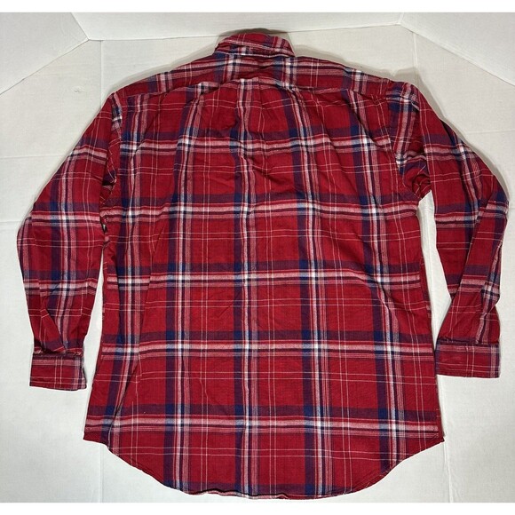 Ralph Lauren Blaire Shirt Red Button Up Long Sleeve Blake Cotton Blue Pony Large - Picture 7 of 10
